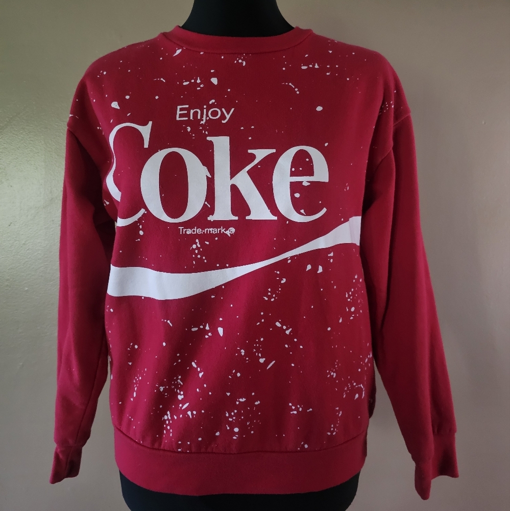 Coca-Cola Red Long Sleeve Sweatshirt Women's Size Medium
